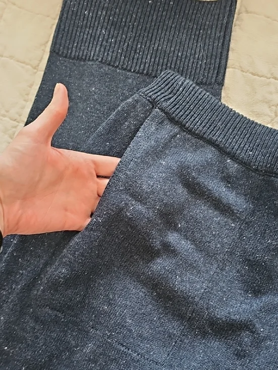 Free People Beach Solar Knit Sweater Set Navy Blue Small - Picture 7 of 9